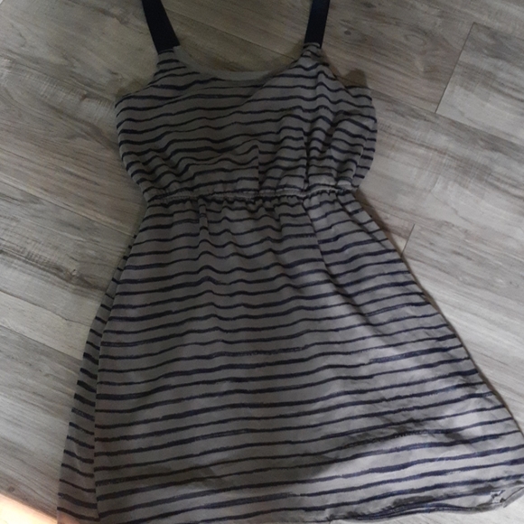 Cute grey & navy striped dress - Picture 5 of 5